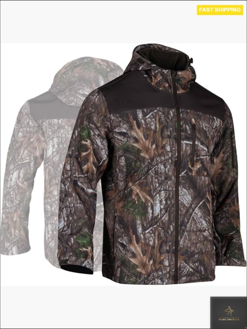 Lightweight Softshell Fleece Jacket Waterproof Windproof Zip Up Hoodie